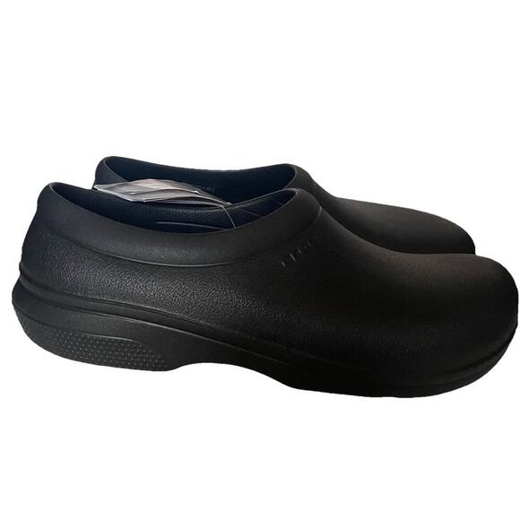 Crocs Adult On The Clock Clogs Slip On Slip Resistant Work Black Mens Size 12 - Picture 8 of 8